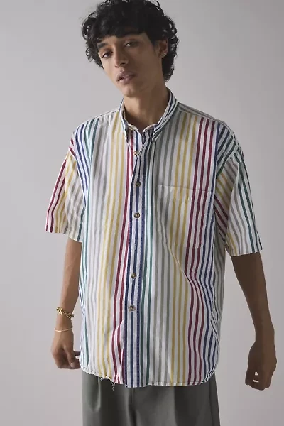 Vintage By UO Assorted Striped Short Sleeve Shirt