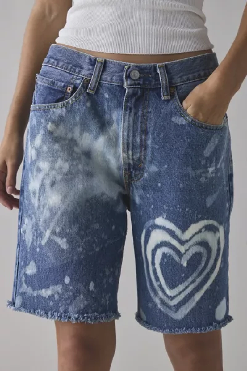 ReMADE by UO Slouchy Bleached Denim Jort