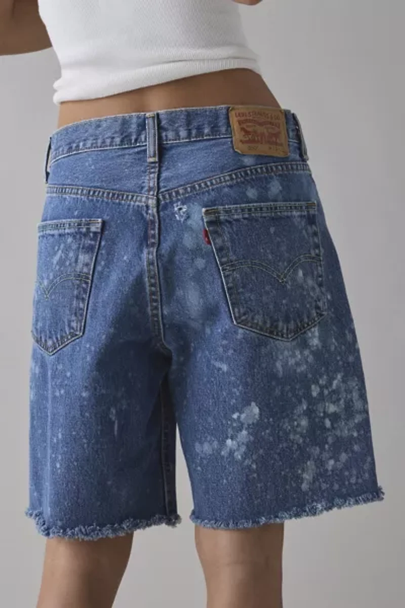 ReMADE by UO Slouchy Bleached Denim Jort