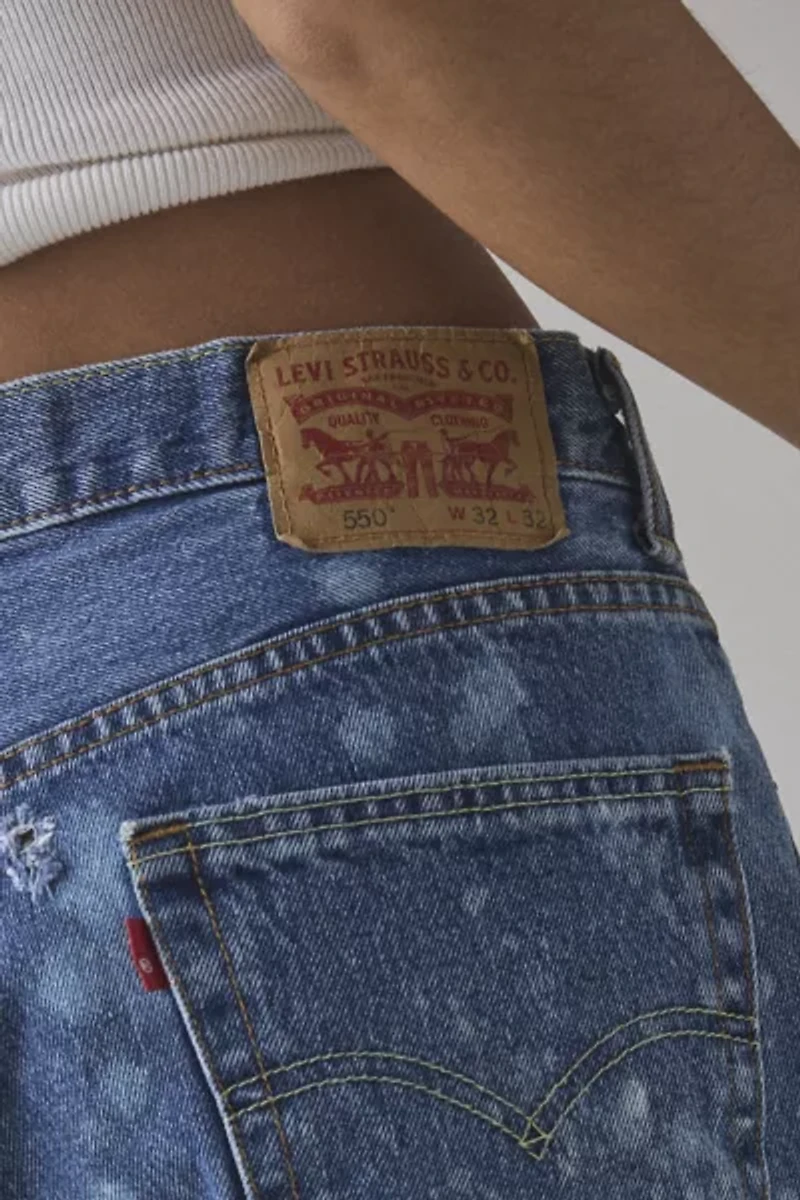 ReMADE by UO Slouchy Bleached Denim Jort