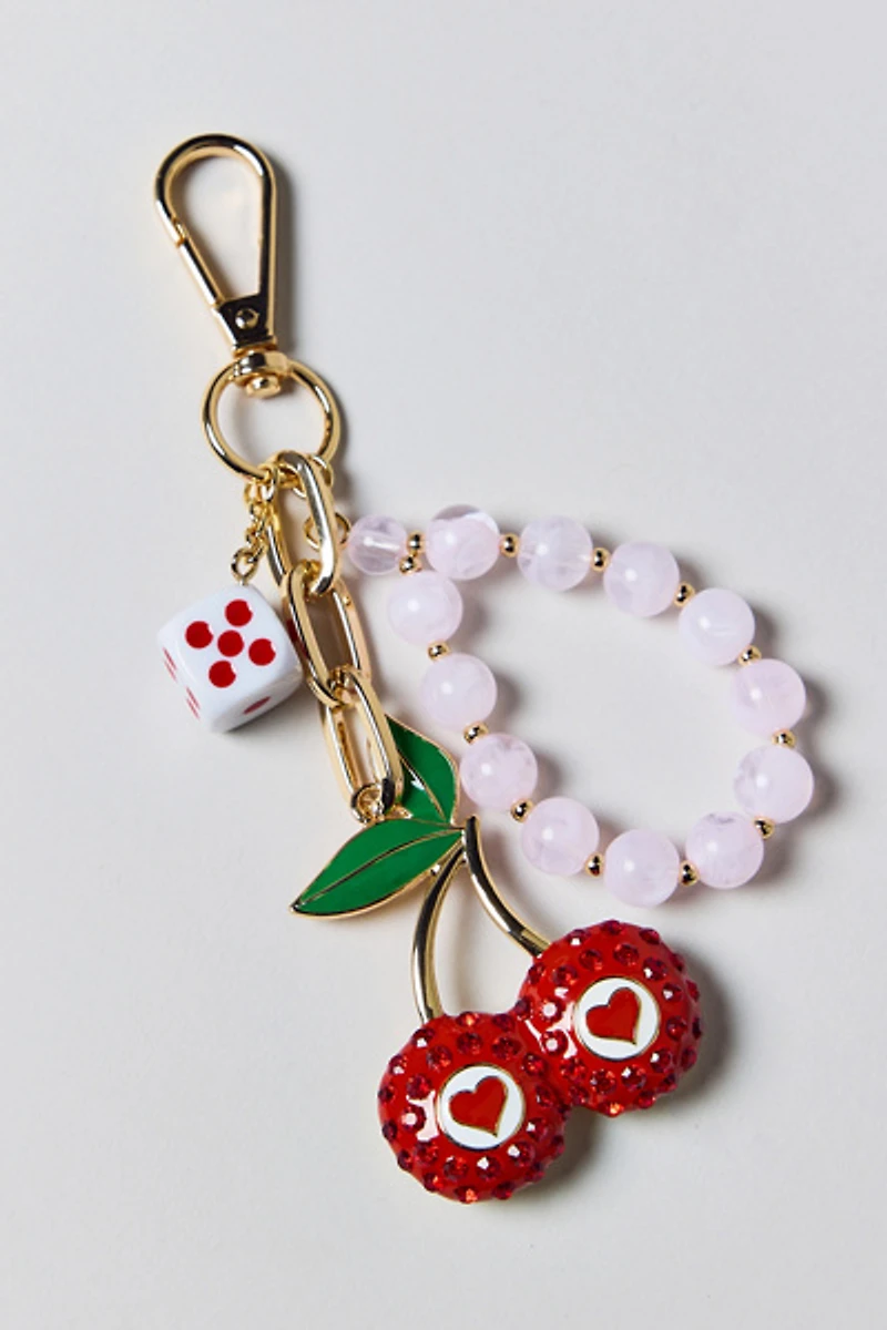 Lucky Gem Cherry Keychain