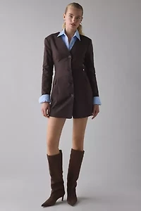 Glamorous Button Front Long Sleeve Blazer Mini Dress