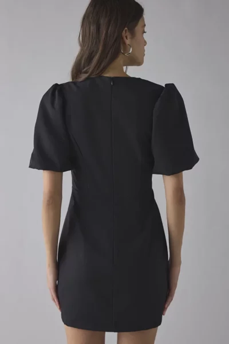 Glamorous Fit-And-Flare Embellished Buckle Bow Mini Dress