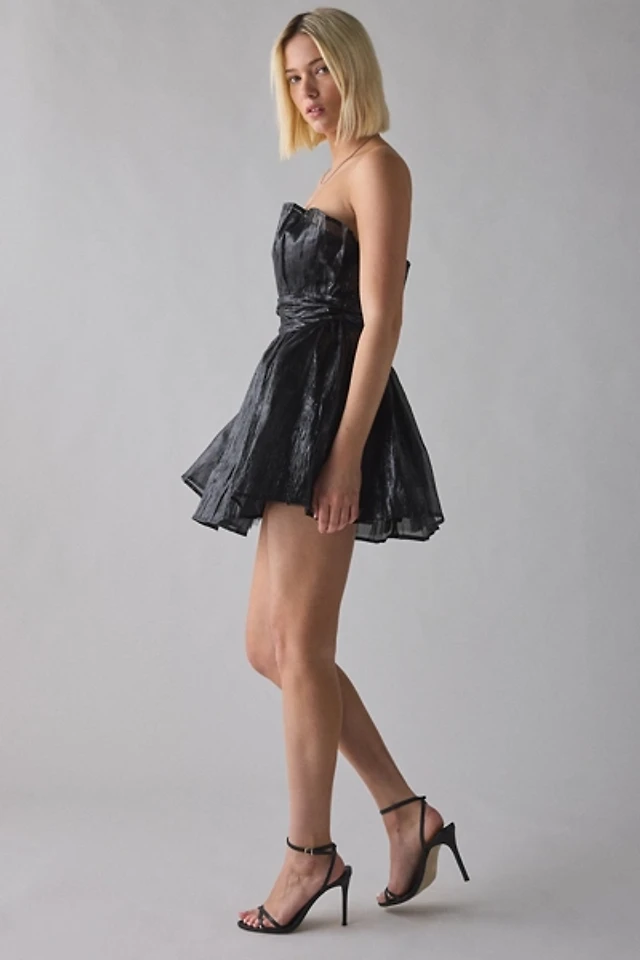 BDG Bryn Plaid Patchwork Fit & Flare Mini Dress | Pacific City
