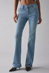 True Religion Becca Big T Flap Low-Rise Bootcut Jean