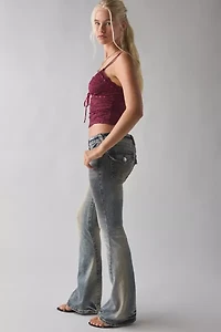 True Religion Joey Low-Rise Flap Flare Jean