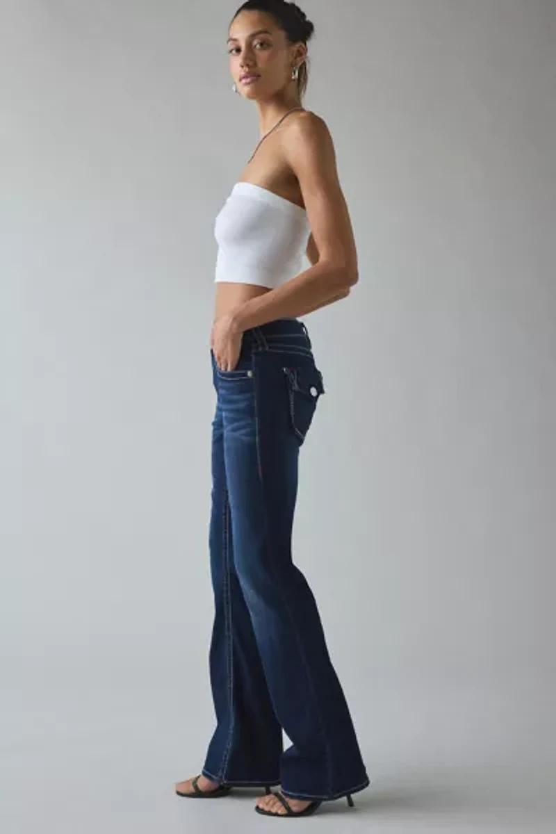 True Religion Becca Mid-Rise Flap Bootcut Jean
