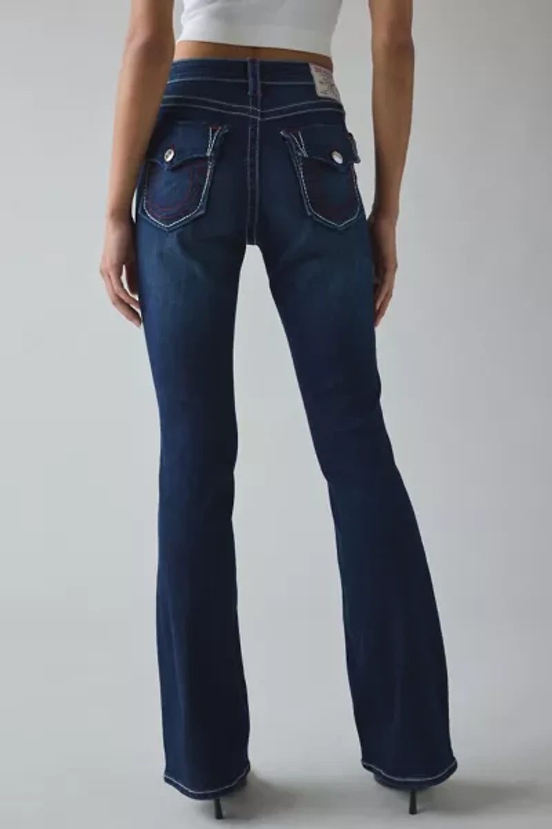 True Religion Becca Mid-Rise Flap Bootcut Jean
