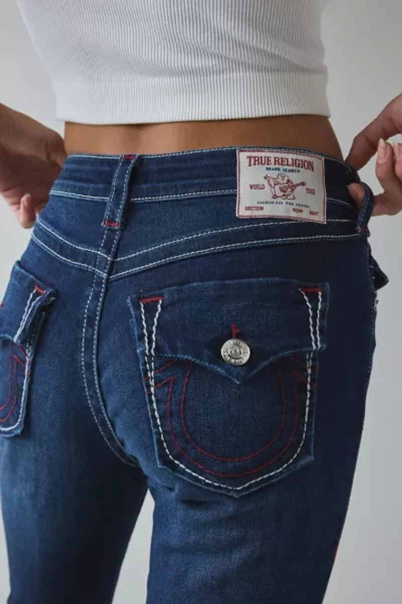 True Religion Becca Mid-Rise Flap Bootcut Jean