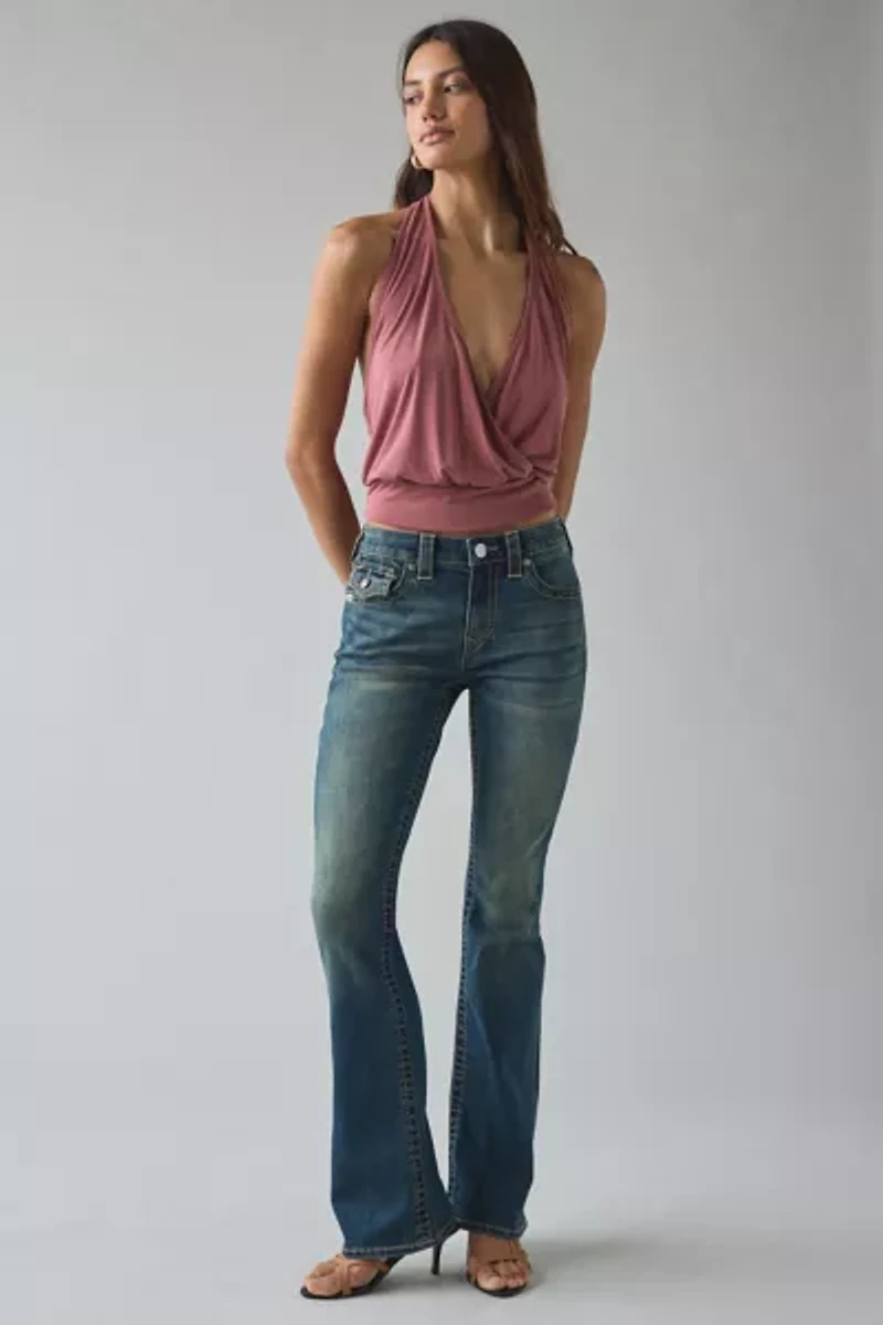True Religion Becca Mid-Rise Flap Bootcut Jean
