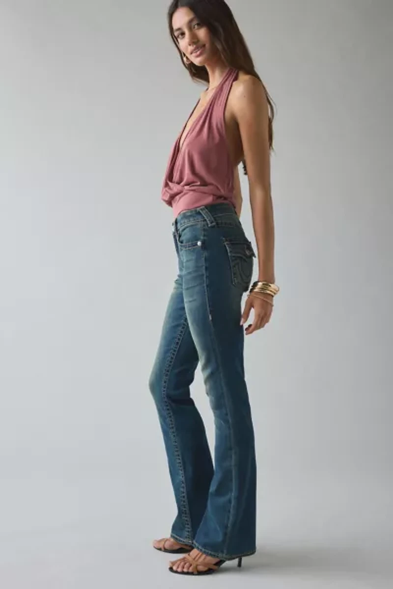 True Religion Becca Mid-Rise Flap Bootcut Jean