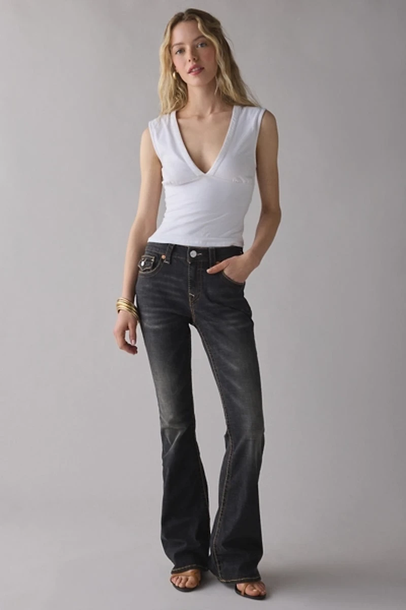 True Religion Becca Maple Dawn Big T Flap Bootcut Jean