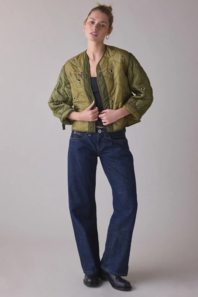 Sloppy Seconds Grommet Studded Liner Military Jacket