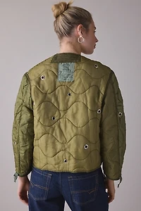 Sloppy Seconds Grommet Studded Liner Military Jacket