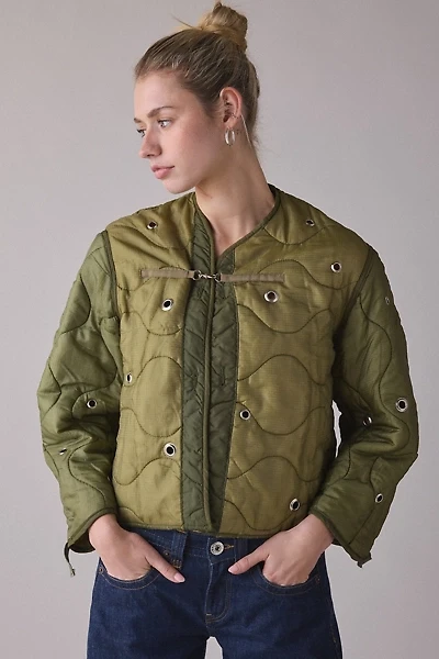 Sloppy Seconds Grommet Studded Liner Military Jacket