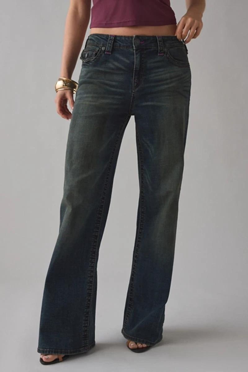 True Religion Bobbi Downtown Pulse Big T Flap Baggy Jean