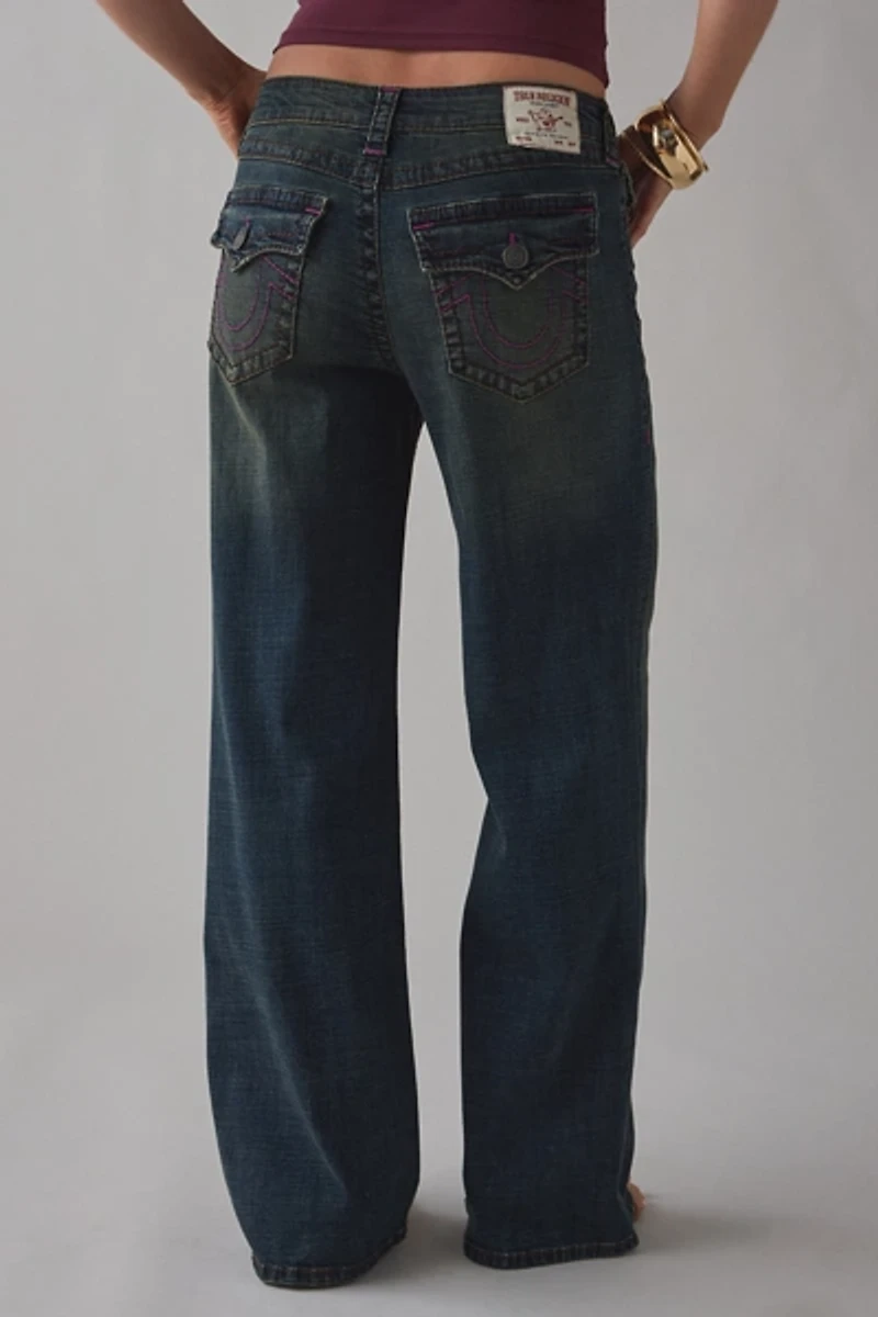 True Religion Bobbi Downtown Pulse Big T Flap Baggy Jean