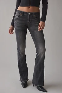 True Religion Joey Tranquil Dream Low-Rise Flap Flare Jean