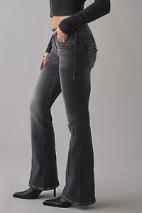 True Religion Joey Tranquil Dream Low-Rise Flap Flare Jean