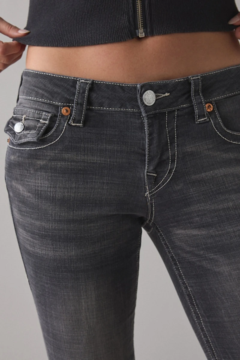 True Religion Joey Tranquil Dream Low-Rise Flap Flare Jean