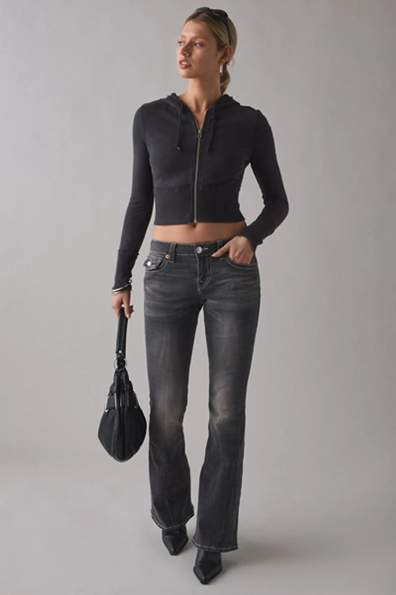 True Religion Joey Tranquil Dream Low-Rise Flap Flare Jean