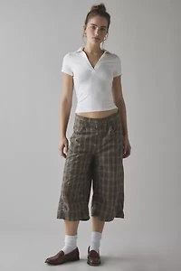 BDG Mega Cotton Poplin Mid-Rise Baggy Jort