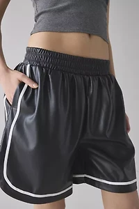 BDG Star Player Faux Leather Athletic Short