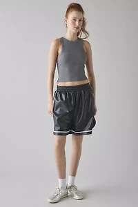 BDG Star Player Faux Leather Athletic Short