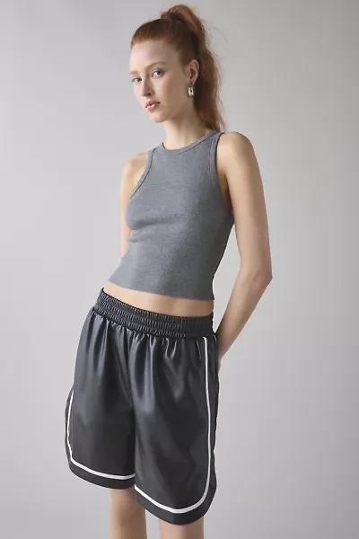 BDG Star Player Faux Leather Athletic Short