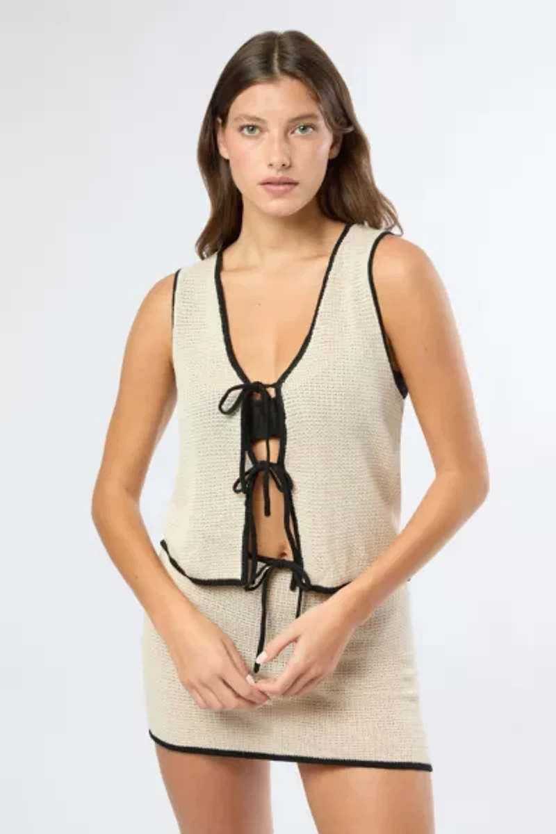 Onia Linen Knit Mini Skirt
