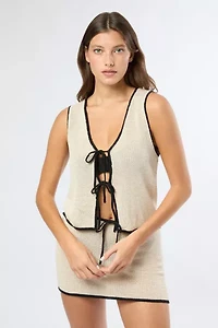 Onia Linen Knit Mini Skirt