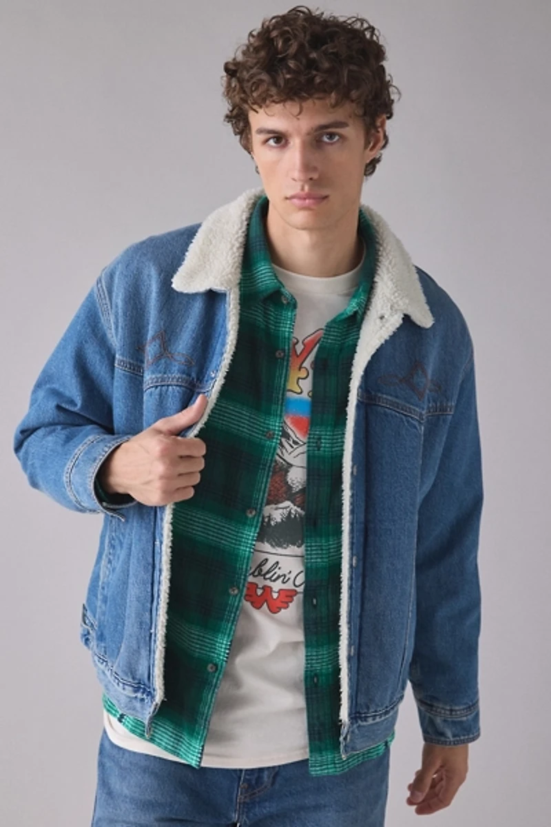 Levi’s® Western Fleece-Lined Denim Trucker Jacket