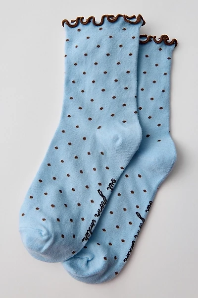 Lettuce-Edge Polka Dot Socks
