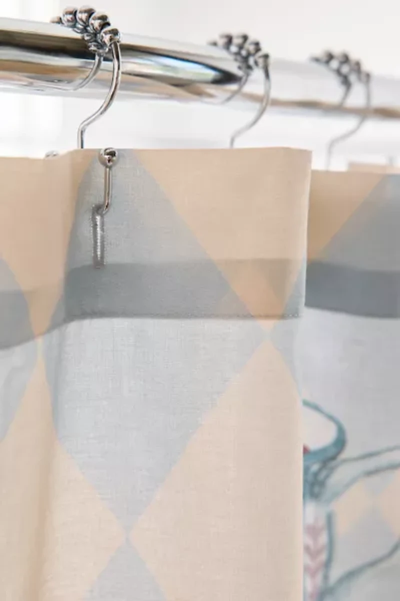 Girl Brunch Patterned Shower Curtain