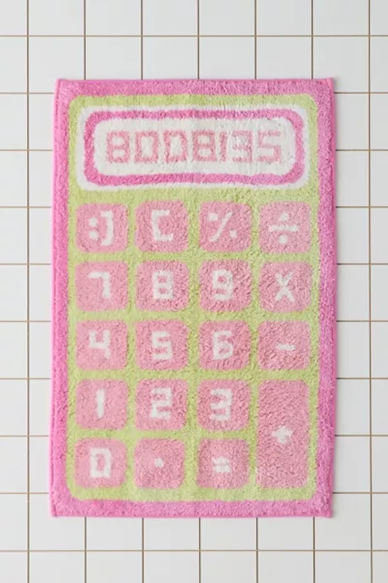 Girl Math Plush Tufted Bath Mat