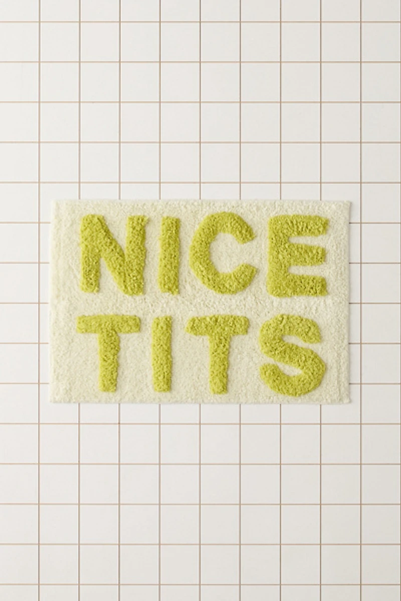 Nice Tits Plush Tufted Bath Mat