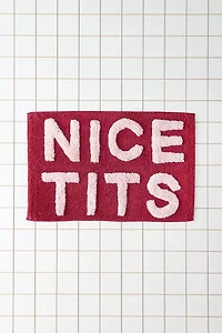 Nice Tits Plush Tufted Bath Mat