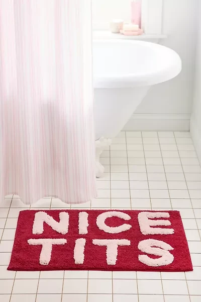 Nice Tits Plush Tufted Bath Mat