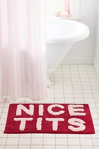 Nice Tits Plush Tufted Bath Mat