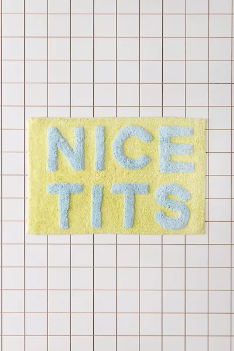 Nice Tits Plush Tufted Bath Mat