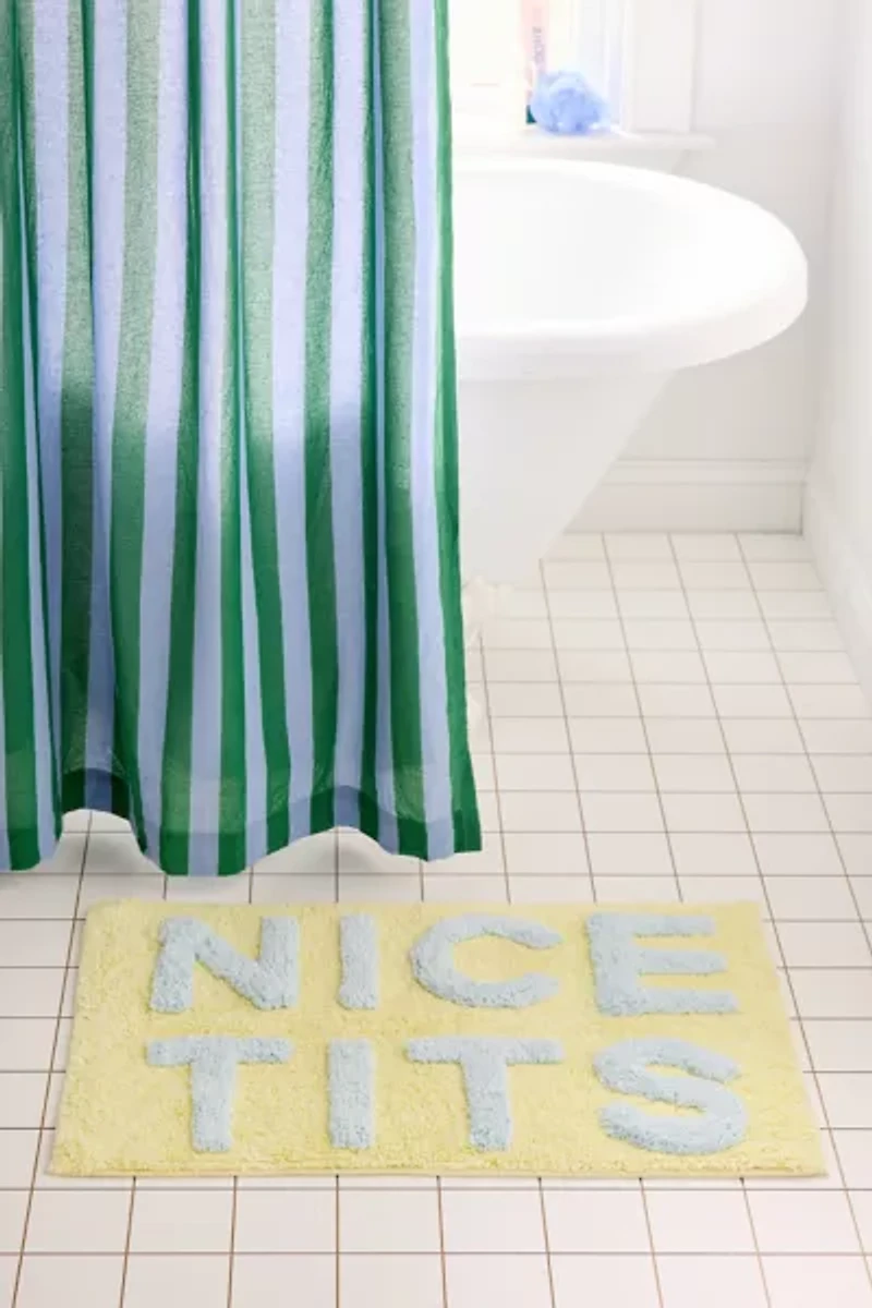 Nice Tits Plush Tufted Bath Mat
