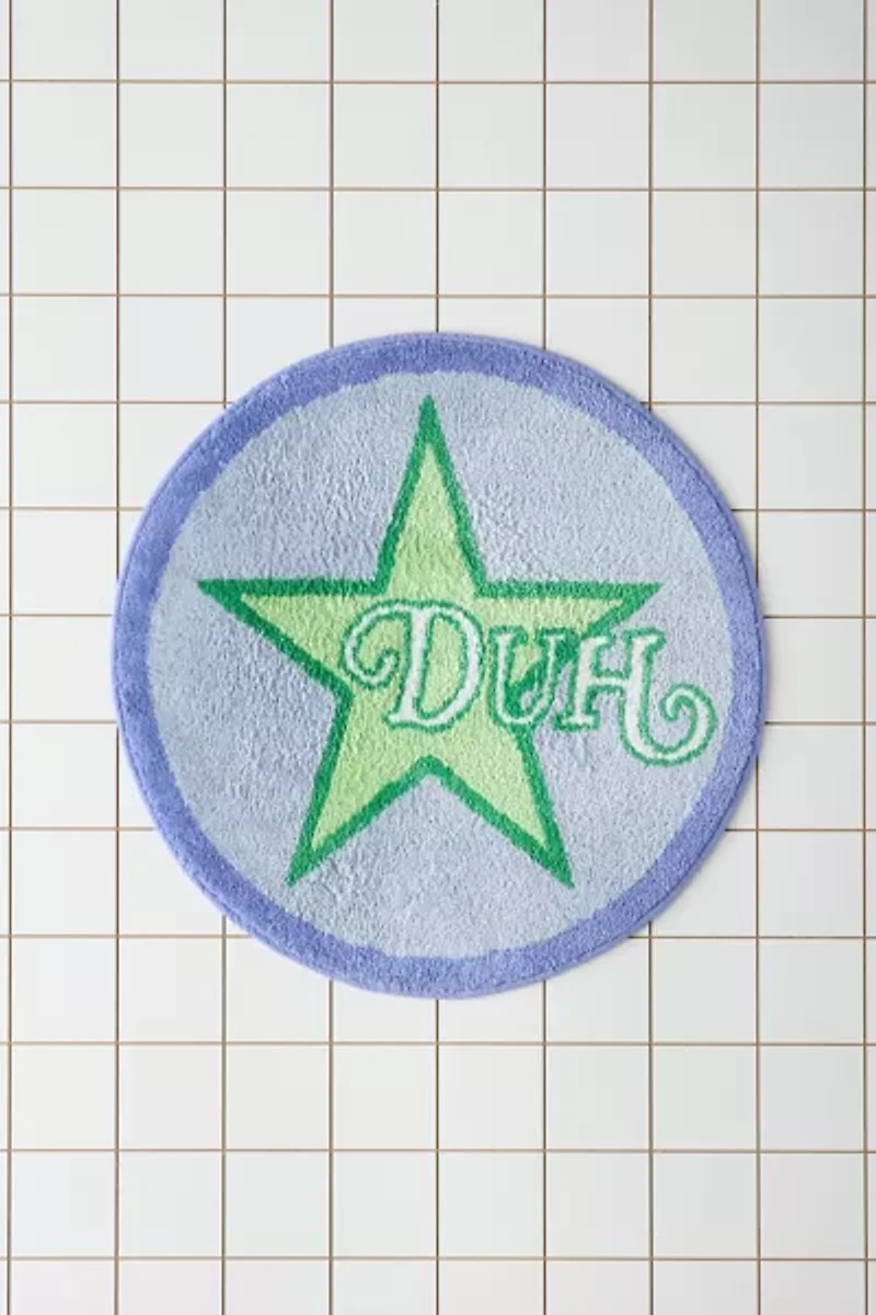 Duh Star Round Plush Tufted Bath Mat