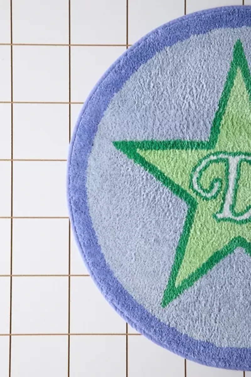 Duh Star Round Plush Tufted Bath Mat