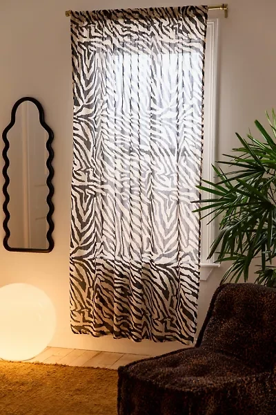 Darcie Zebra Patterned Window Panel