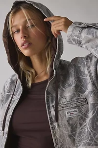 BDG Avril Cotton Canvas Zip-Up Hooded Skate Jacket