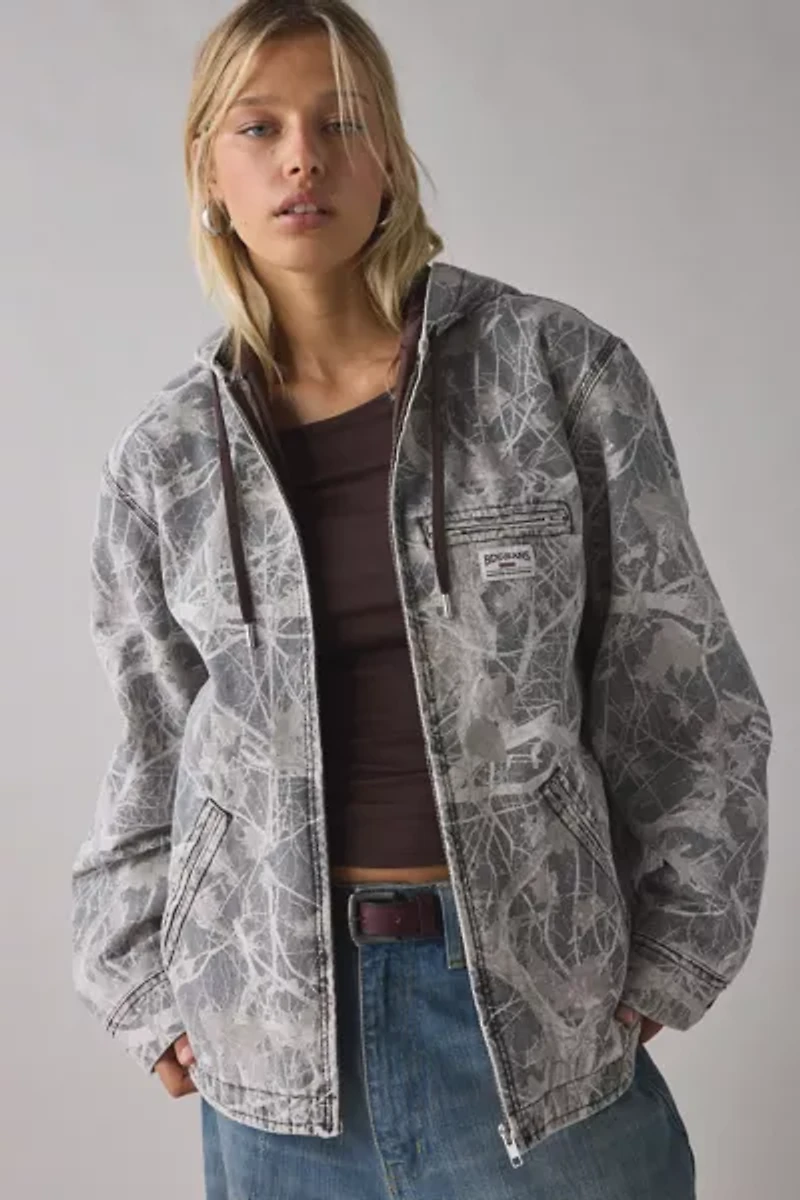 BDG Avril Cotton Canvas Zip-Up Hooded Skate Jacket