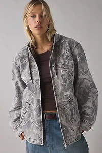BDG Avril Cotton Canvas Zip-Up Hooded Skate Jacket
