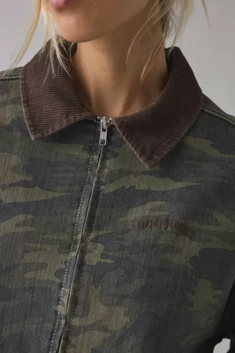 BDG Dex Printed Canvas Workwear Jacket