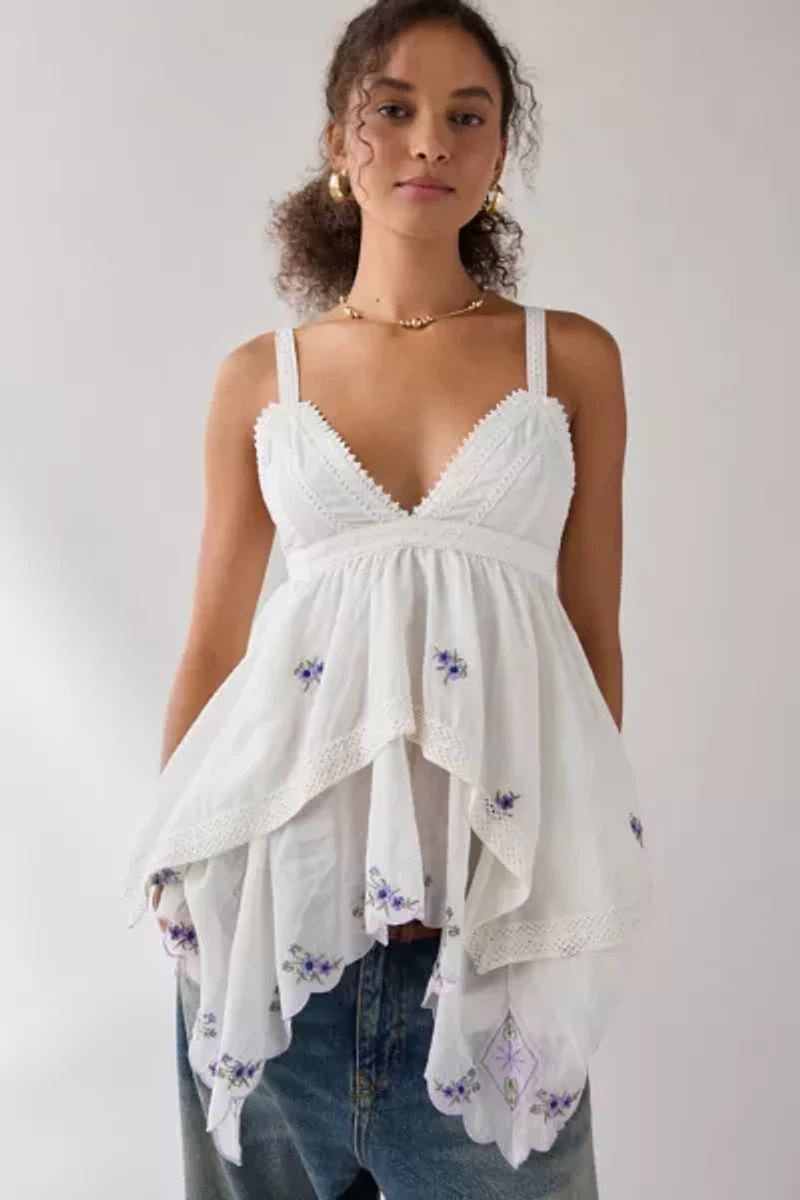 Kimchi Blue Song For Love Tiered Babydoll Tunic Tank Top