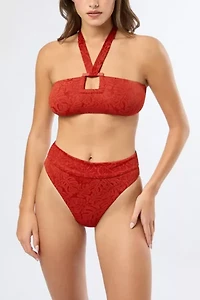 Onia Poppy Halter Bikini Top
